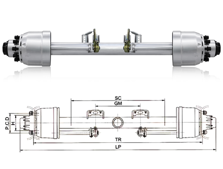 Braked axle