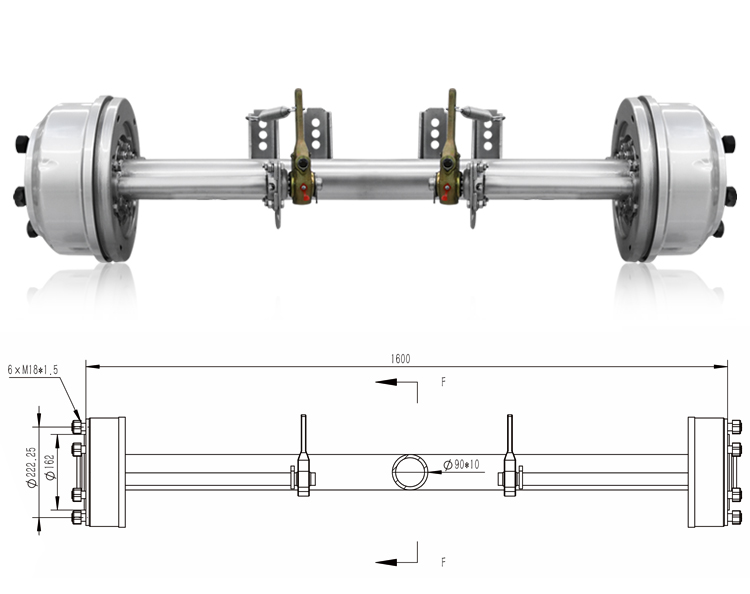 Tie down engineering torsion axle